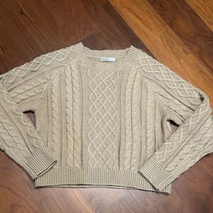 Aster women’s tan chunky cable knit sweater‎ size 1X